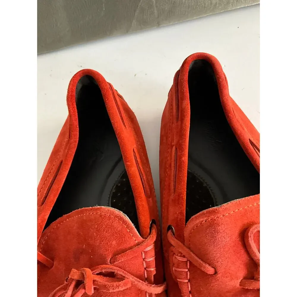 Aurelien SOFTEY SUEDE RED SUEDE DRIVING SHOES